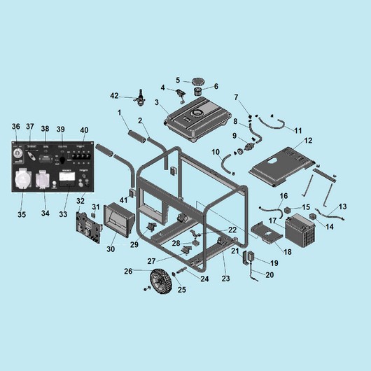 Рама и бак Champion DG6501E-3